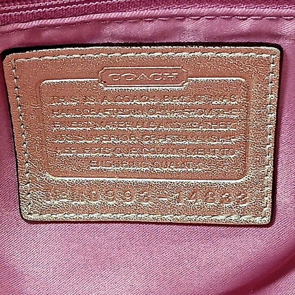 Authenticated Coach Purse Handbag Shoulder M0993-14833 Inlaid Art 09 Vintage CN - Picture 7 of 16